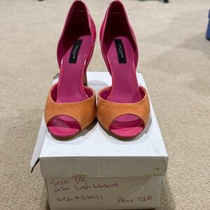 Ann Taylor Vibrant Orange and Pink Heels